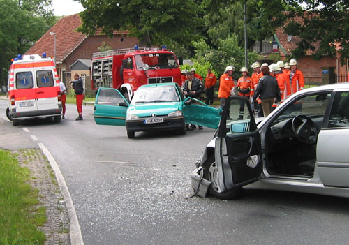 Unfallstelle in Scherenbostel