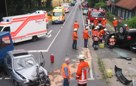 Totale der Unfallstelle 