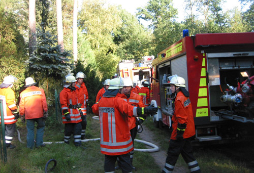 Einsatzstelle im Wald