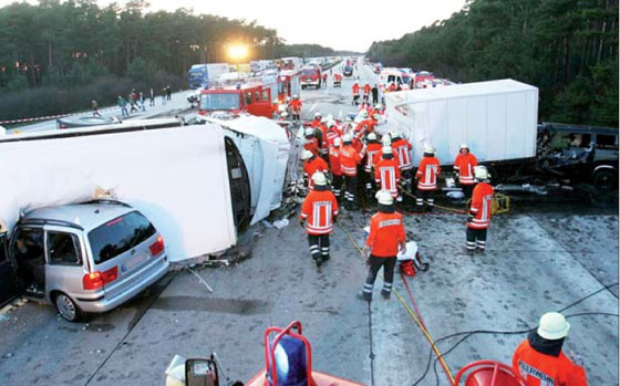 Einsatzstelle A7 von Süden