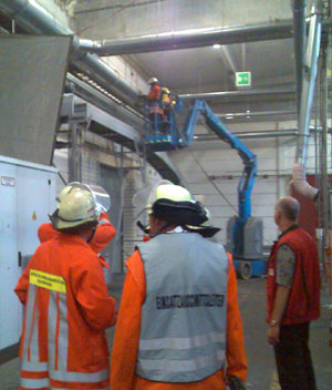 Abbau Rohranlagen in der Halle