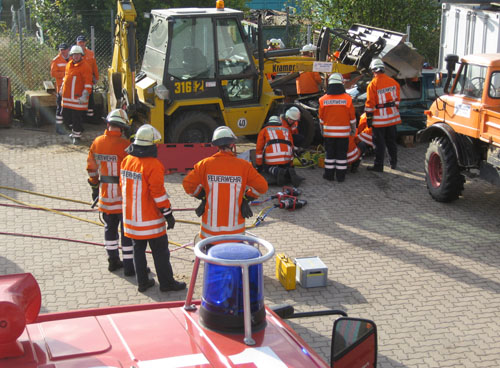 Einsatzstelle im Gewerbegebiet