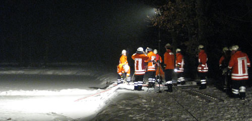 Menschenrettung.. eingebrochene Person im Eis