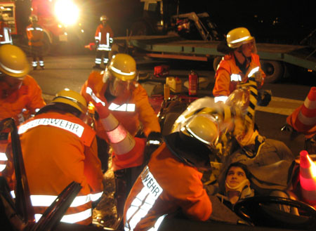 Verkehrsunfall eingeklemmte Personen