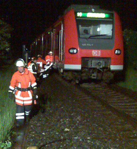 Insassen aus der S-Bahn