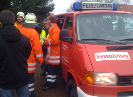 Einsatzleitung vor Ort