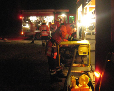 Rückbau der Einsatzstelle