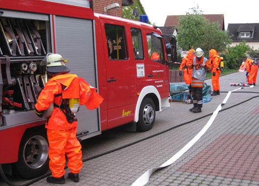 Löschangriff vom LöschgruppenfahrzeugF 