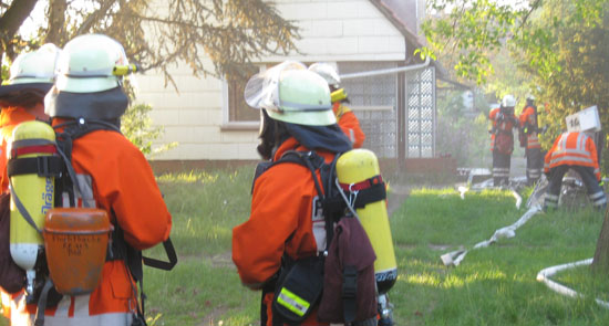 Einsatzstelle Wohnungsbrand