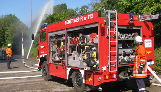 Wasserwerfer im Außenbereich