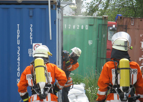 Öffnen des Containers, Wärmebildkamera