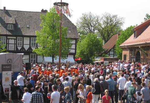 2012 Amtshof, Maibaum aufstellen 