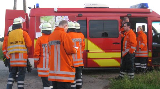 Einsatzleitung vor Ort