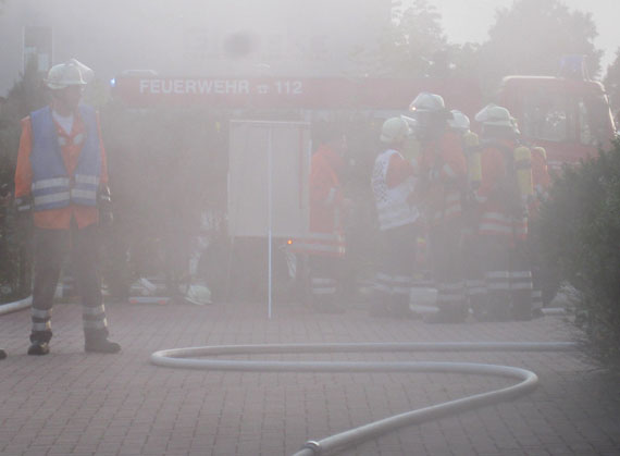 Rauchentwicklung an der Einsatzstelle