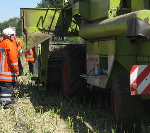 Schwelbrand Mähdrescher