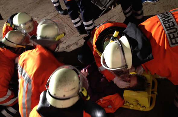 Feuerwehr-Sanitäter im Einsatz