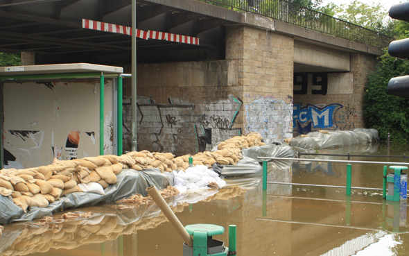 Barriere in der Stadt