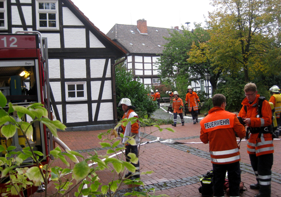 Übung im historischen Dorfkern Bissendorf