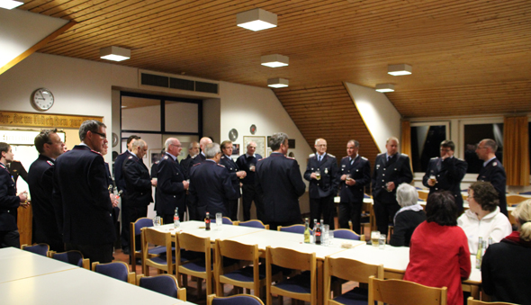 Empfang im Feuerwehrhaus