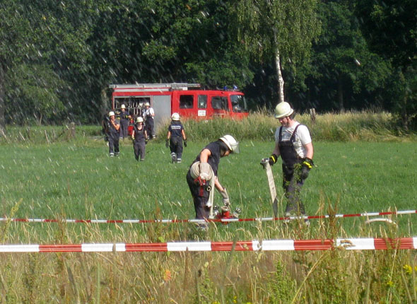 Lschangriff ber die Wiese