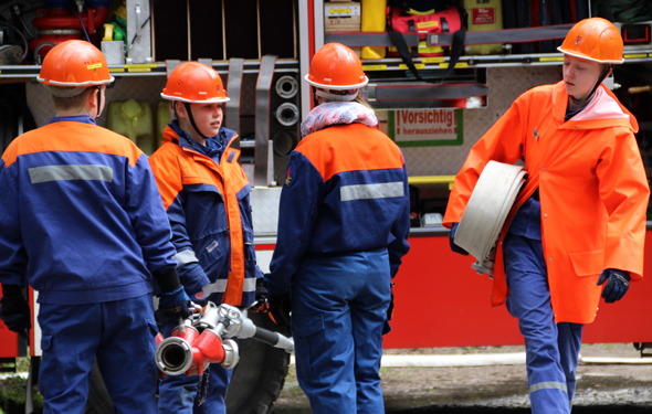 Jugendfeuerwehr bei der Arbeit