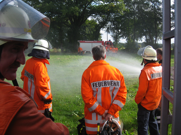 Noch viel Wasser zum Ende der bung im Wassertank