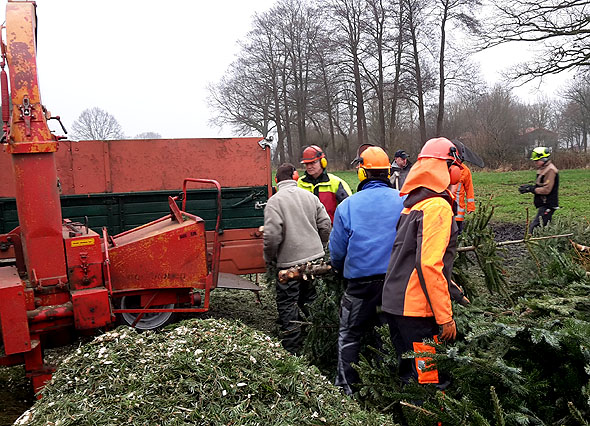 2018:Tannenbume zerkleinern